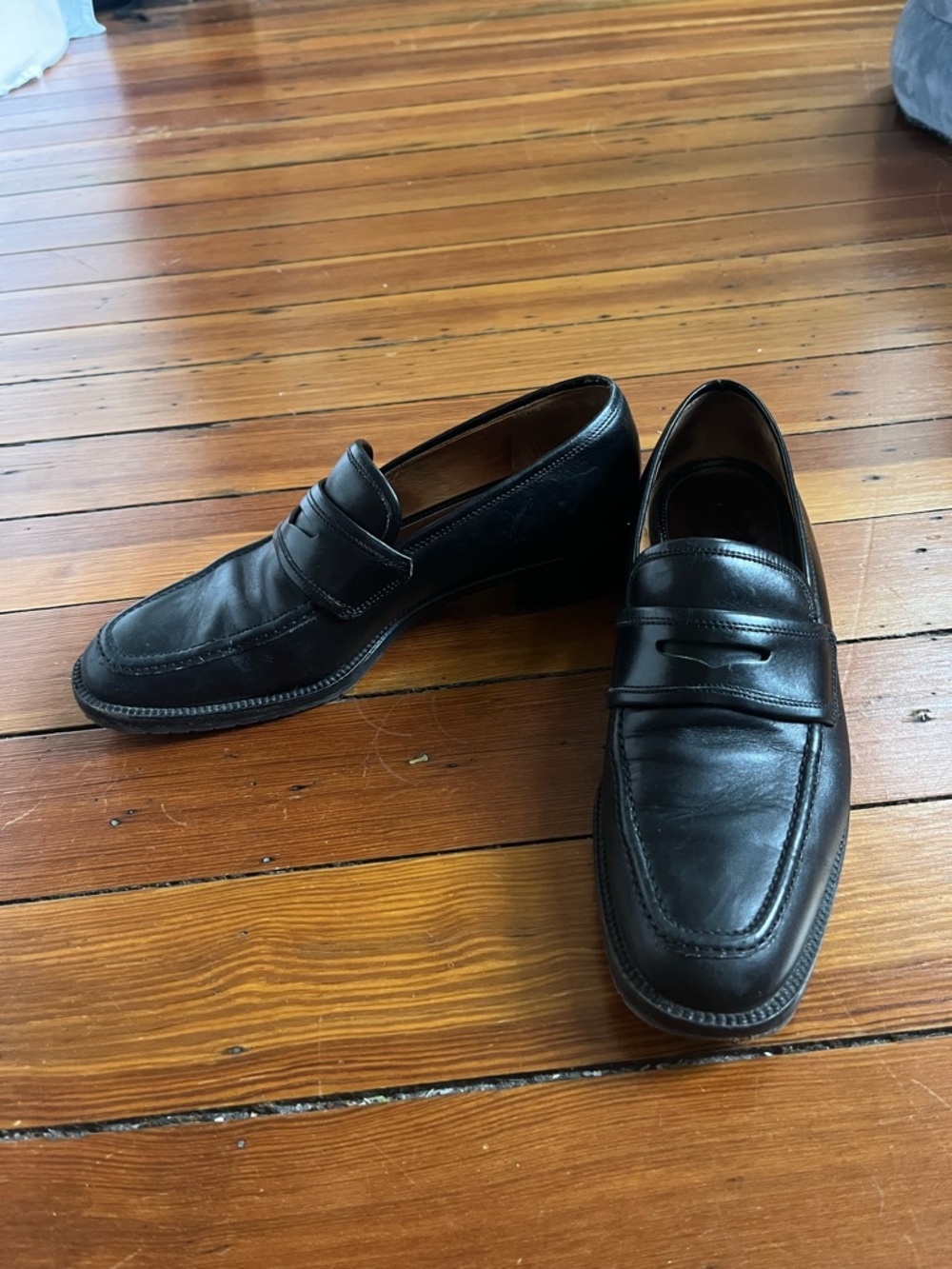 Coach Black Heeled Loafers
